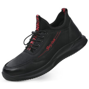 MKsafety® - MK0169 - Black leather slip resistant shoes