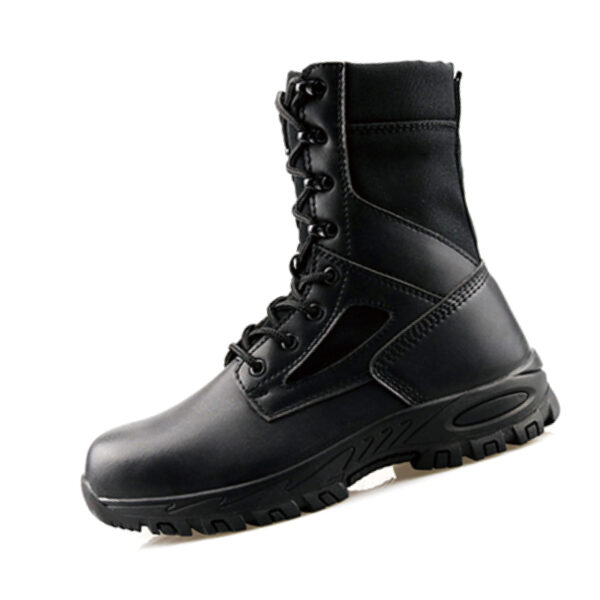 MKsafety® - MK0575 - Black waterproof genuine leather army boots