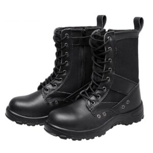 MKsafety® - MK0576 - Black construction rubber sole military boots -2