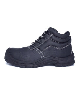 MKsafety® - MK0307 - Black leather steel toe cap construction work boots-3