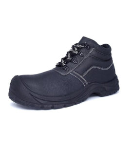 MKsafety® - MK0307 - Black leather steel toe cap construction work boots