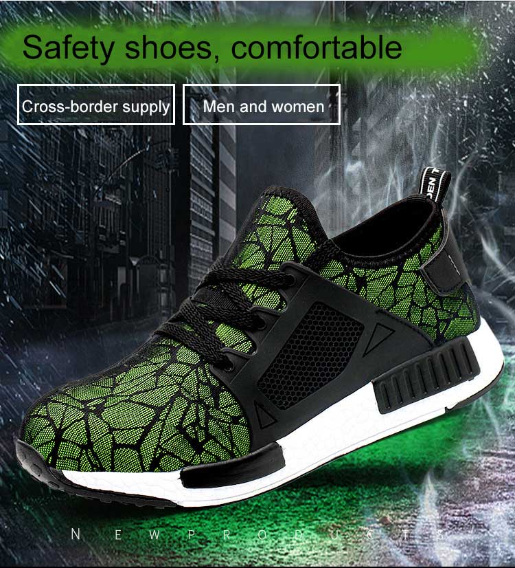 Slip proof breathable safety shoes for work 