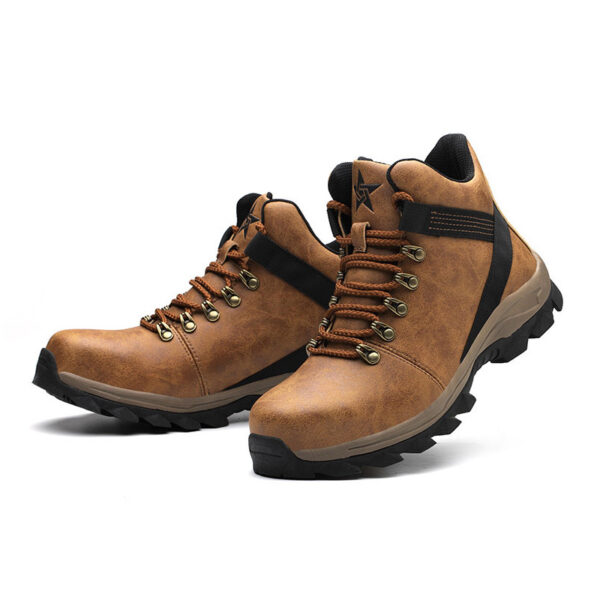Best-selling grained cowhide industrial safety boots-3