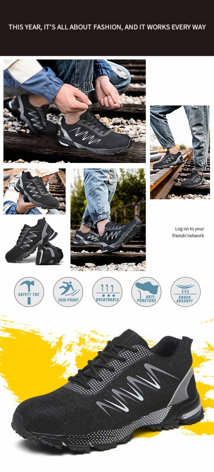 MKsafety® - MK1073 - Hot sale lightweight best safety trainers for people-details