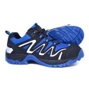 MKsafety® - MK1079 - Blue leather/mesh upper women's steel toe cap trainers -2