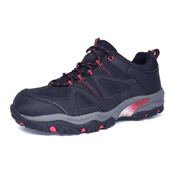 MKsafety® - MK1080 - Red and black foot protection steel toe safety trainers