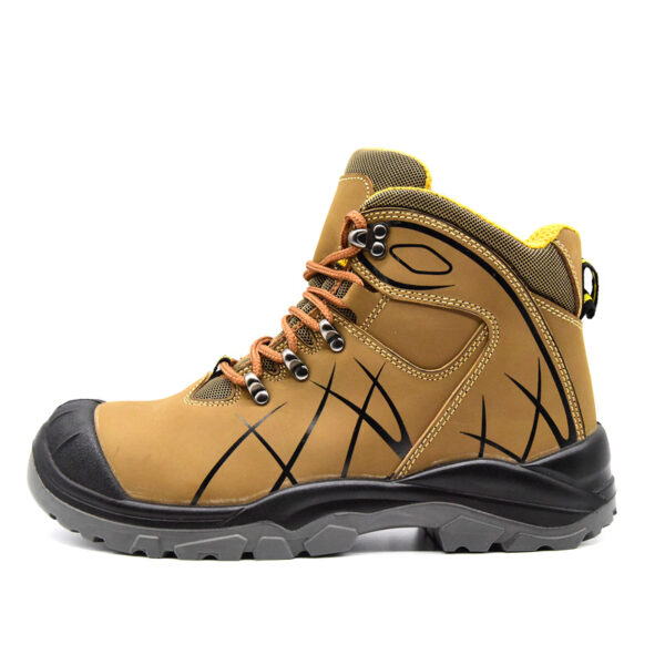 MKsafety® - MK0384 - Brwon waterproof non slip PU sole leather work boots-1