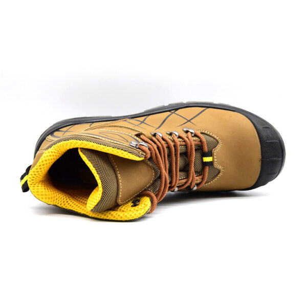 MKsafety® - MK0384 - Brwon waterproof non slip PU sole leather work boots-3