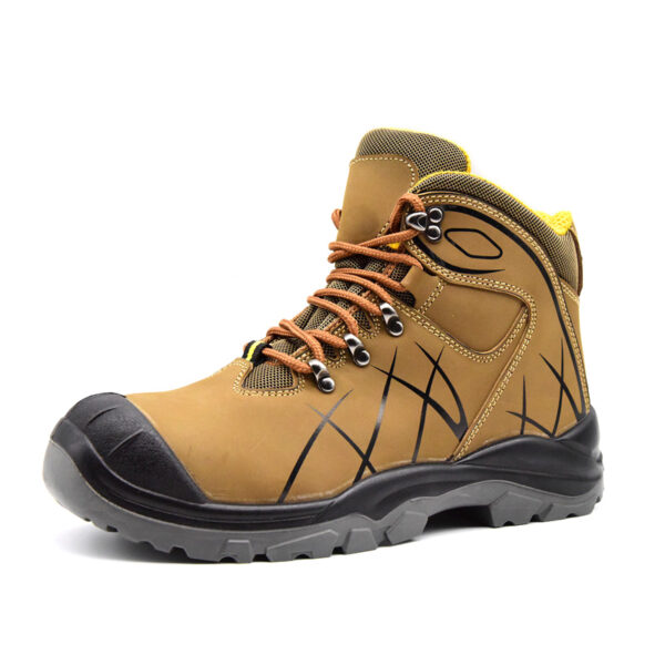 MKsafety® - MK0384 - Brwon waterproof non slip PU sole leather work boots