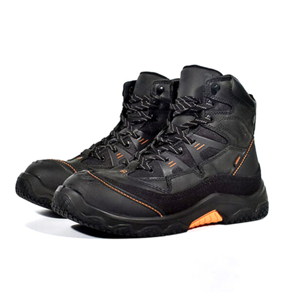 MKsafety® - MK0593- Good looking high quality black waterproof slip resistant work boots-1