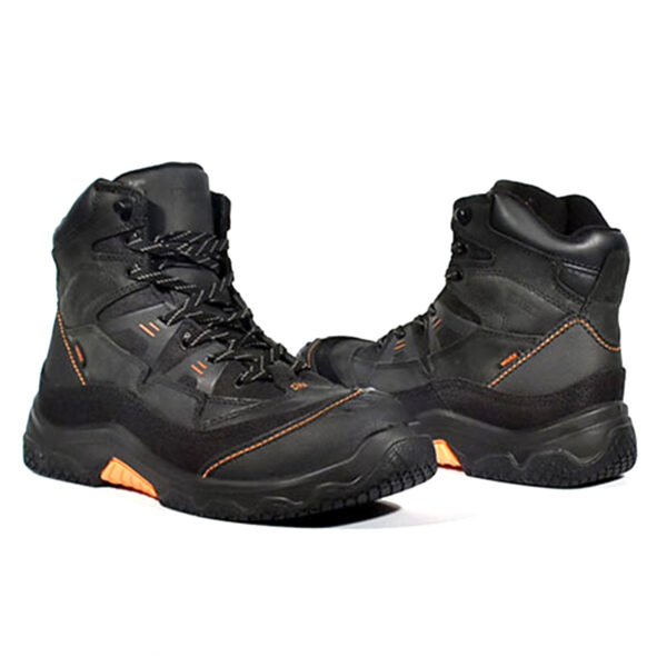 MKsafety® - MK0593- Good looking high quality black waterproof slip resistant work boots-3