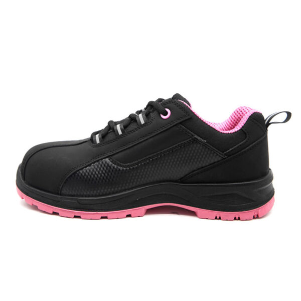 MKsafety® - MK0146 - Black and pink safety protection women's safety toe shoes-2