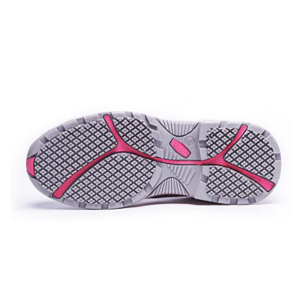 MKsafety® - MK1044- Pink good looking anti slip ladies steel toe cap trainers-3