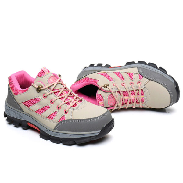 MKsafety® - MK1045- Anti slip and anti puncture pink stylish women's steel toe shoes-4