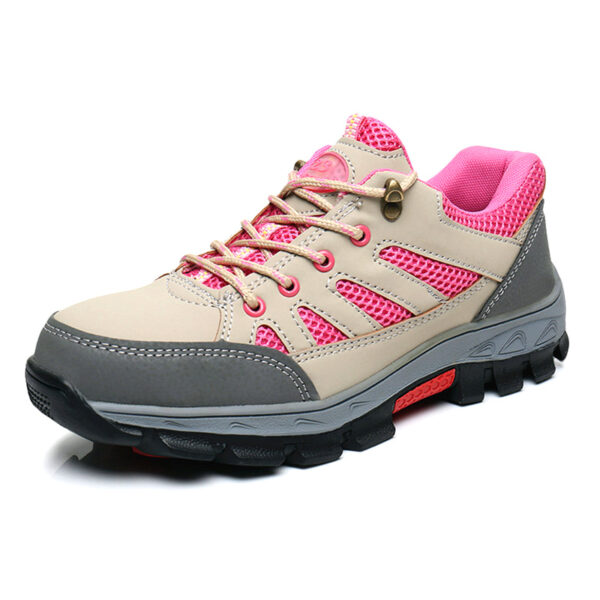 MKsafety® - MK1045- Anti slip and anti puncture pink stylish women's steel toe shoes