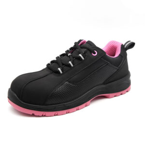 MKsafety® - MK0146 - Black and pink safety protection women's safety toe shoes
