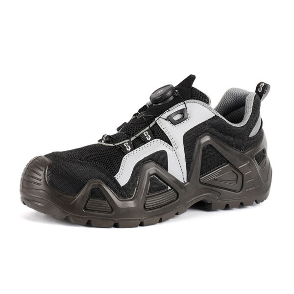 MKsafety® - MK1401- Breathable black automatic shoelace BOA safety shoes