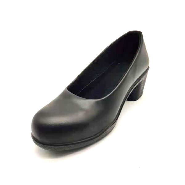 MKsafety® - MK0130 - Black round toe ladies work shoes for executive style