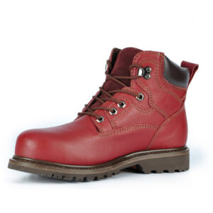 MKsafety® - MK0343 - Red wine wearable goodyear steel toe boots-1
