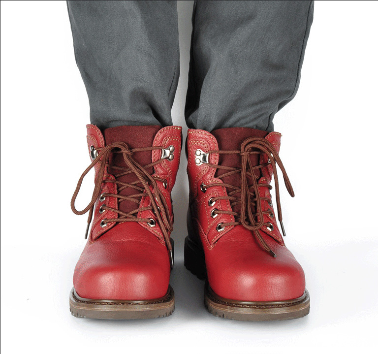 MKsafety® - MK0343 - Red wine wearable goodyear steel toe boots-details