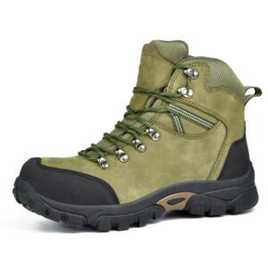 MKsafety® - MK0435 - Mid top ArmyGreen steel toe hiking style work boots