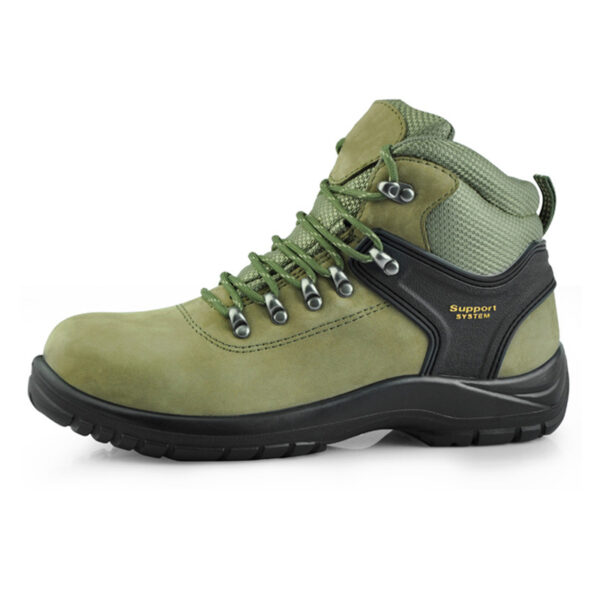 MKsafety® - MK0437 - Green wear-resistant rubber sole men's steel toe hiking boots-1