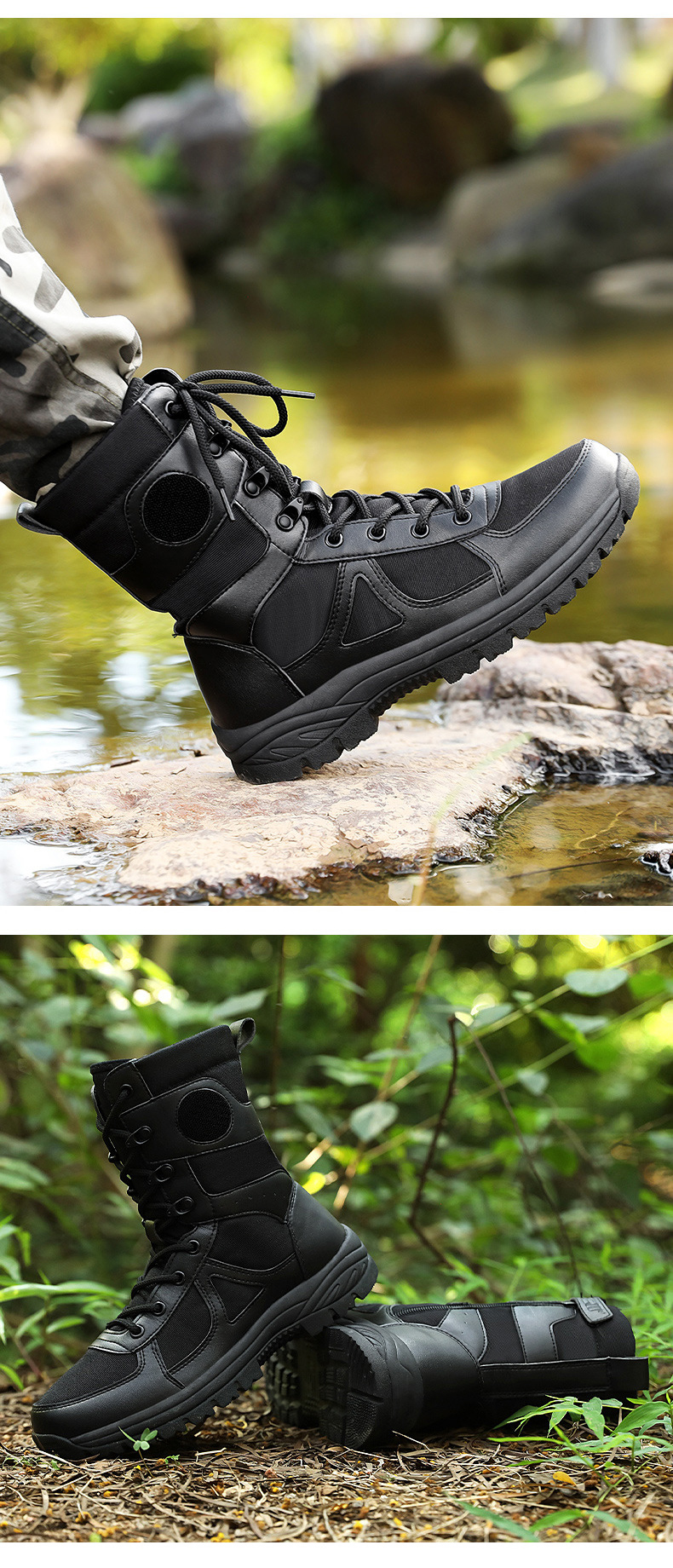 MKsafety® - MK0550 - High cut desert color steel toe cap combat boots