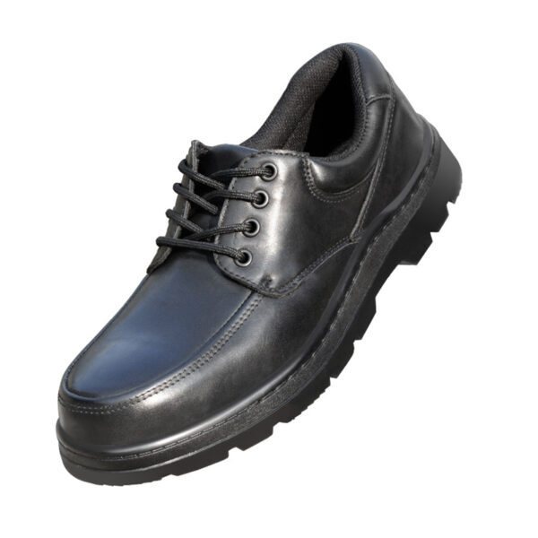 MKsafety® - MK0902 - Black smooth leather lace up safety shoes executive type-1