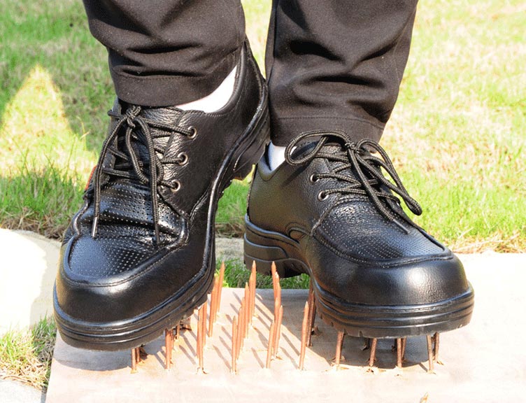 MKsafety® - MK0903 - Black vent holes breathable executive steel toe cap shoes-details