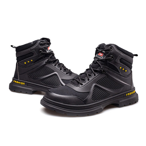 MKsafety® - MK1131 - Black high-value fashion steel toe shoes-2