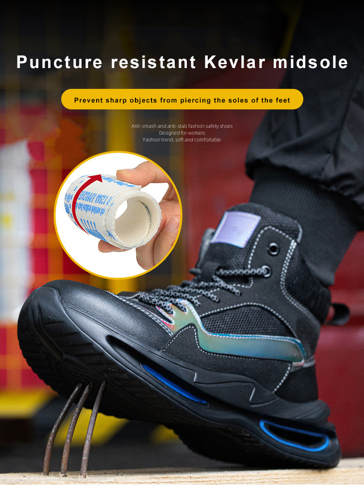 MKsafety® - MK1134 - Fashion night reflection women's steel toe sneakers-details