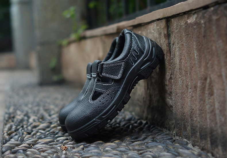 MKsafety® - MK0135 - Black water proof safety steel toe sandals-details