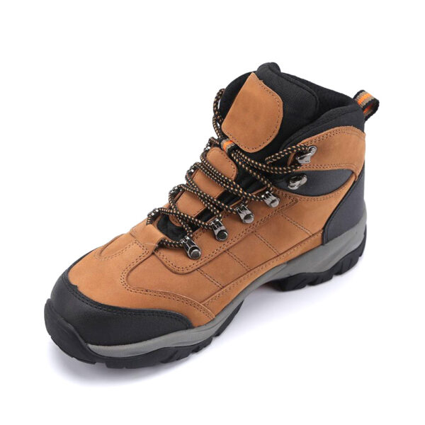 MKsafety® - MK0428 - Brown suede leather wearable steel toe climbing boots