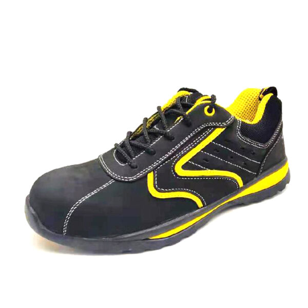 MKsafety® - MK0155 - Black waterproof steel plate genuine leather safety shoes