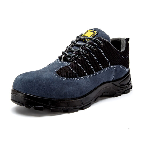 MKsafety® - MK0234 - Navy blue soft suede leather good work shoes for electricians