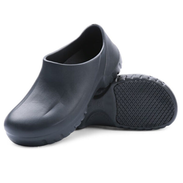 MKsafety® - MK1303 - Black and white high quality soft slip on kitchen shoes-2