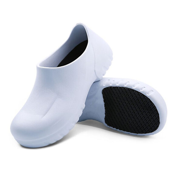 MKsafety® - MK1303 - Black and white high quality soft slip on kitchen shoes-3