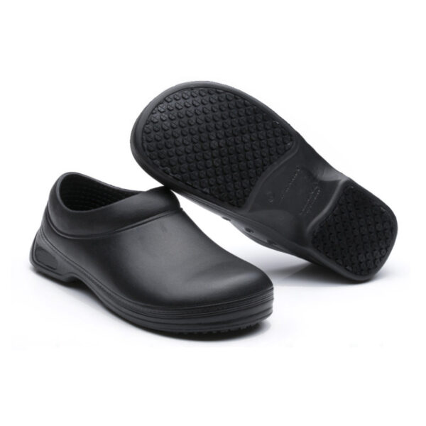 MKsafety® - MK1304 - Black ankle protection anti slip chef work shoes-2