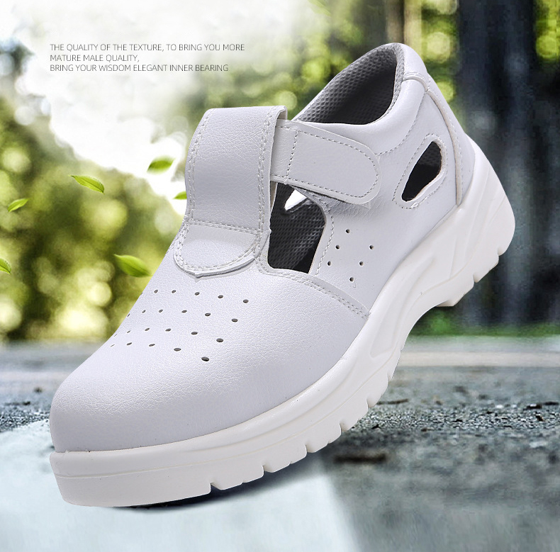MKsafety® - MK0702 - White sandals style breathable anti static footwear-details