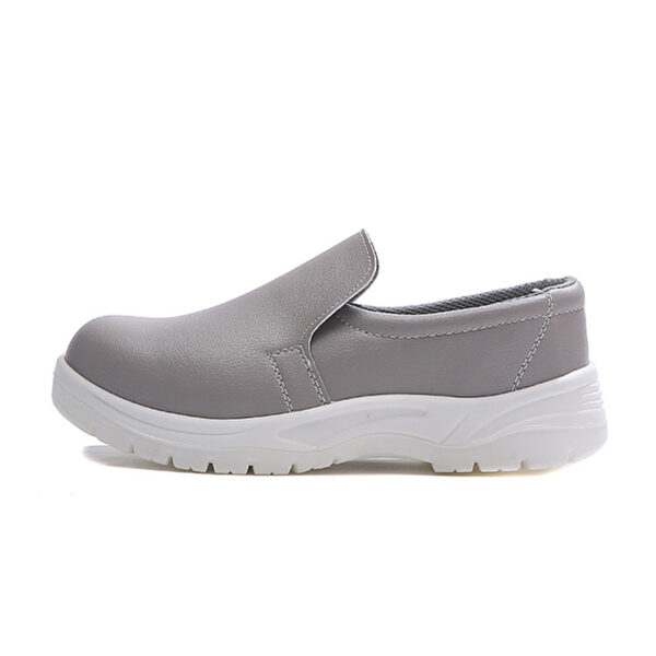 MKsafety® - MK0708 - Grey pull on leather snti static esd cleanroom shoes-1
