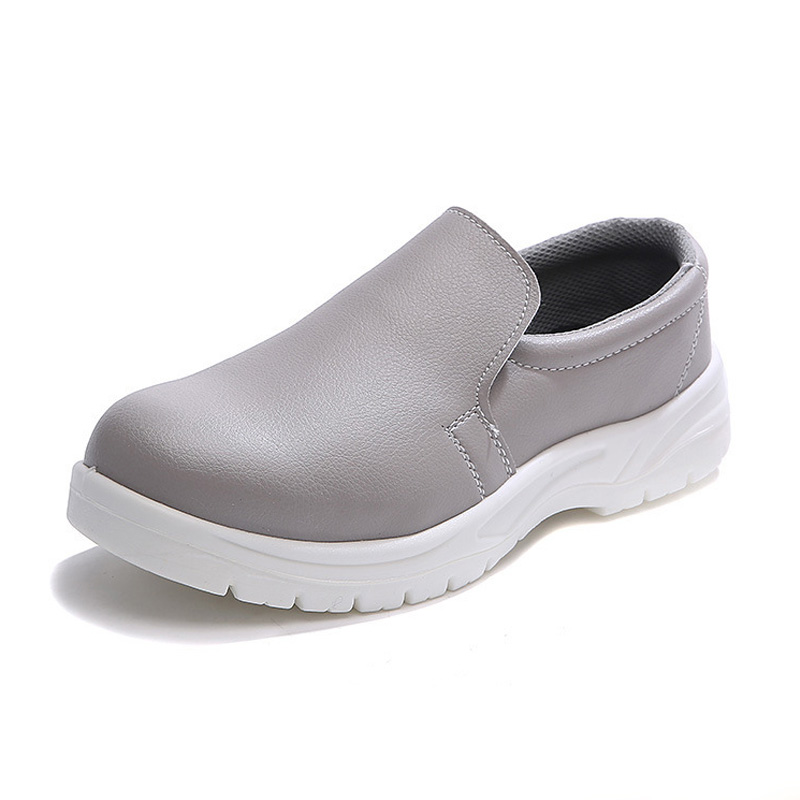 MKsafety® - MK0708 - Grey pull on leather snti static esd cleanroom shoes