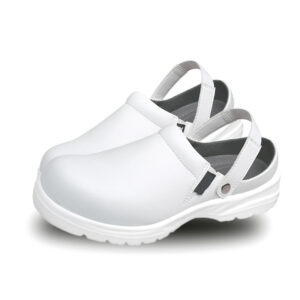 MKsafety® - MK0712 - White comfortable leather ESD pull on safety shoes