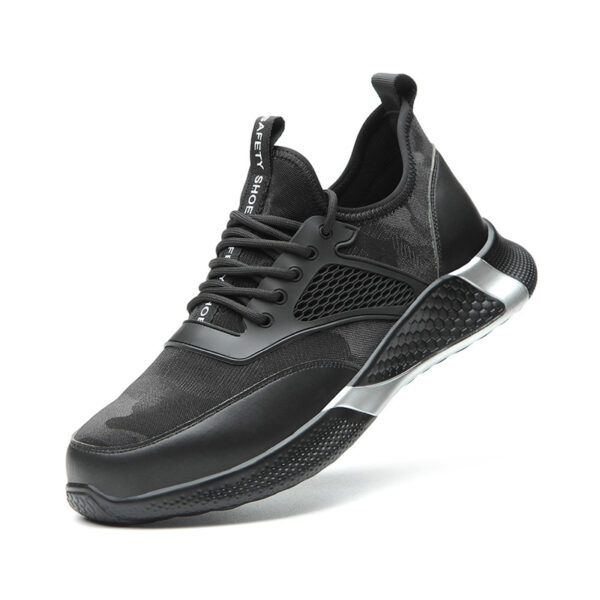 MKsafety® - MK1103 - Black low top light men's steel toe fashion sneakers-2