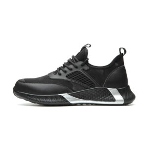 MKsafety® - MK1103 - Black low top light men's steel toe fashion sneakers-3