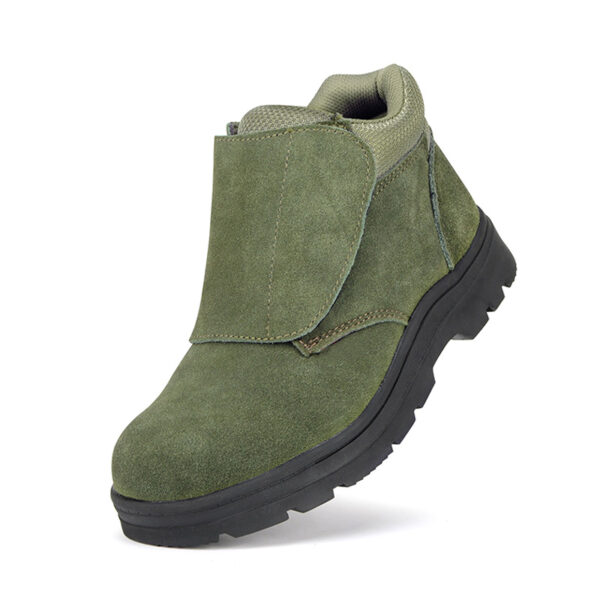 MKsafety® - MK1202 - Green suede leather anti splash comfortable welding boots-1