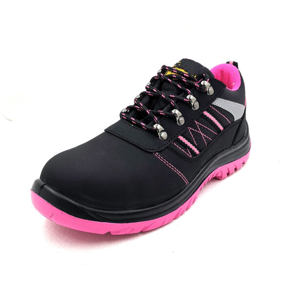 MKsafety® - MK0120 - Pink non slip breathable women's leather work boots