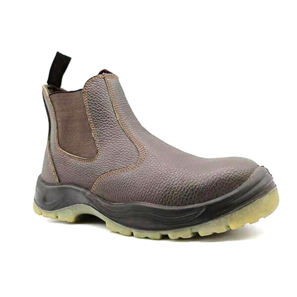 MKsafety® - MK0353 - Brwon wearable leather women's steel toe cap chelsea boots-1