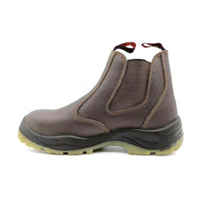 MKsafety® - MK0353 - Brwon wearable leather women's steel toe cap chelsea boots-2