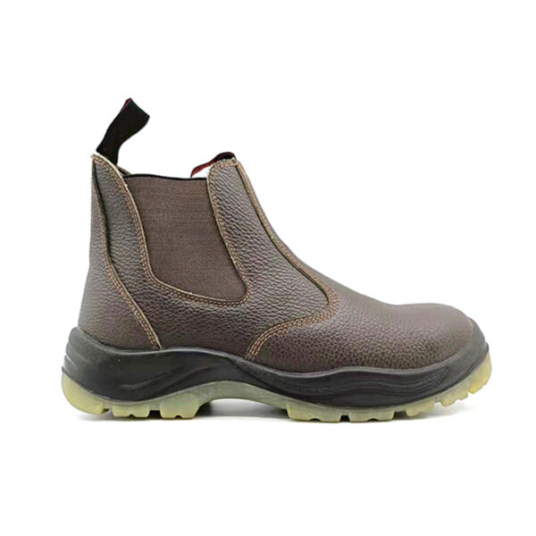 MKsafety® - MK0353 - Brwon wearable leather women's steel toe cap chelsea boots-3
