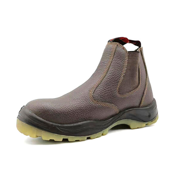 MKsafety® - MK0353 - Brwon wearable leather women's steel toe cap chelsea boots